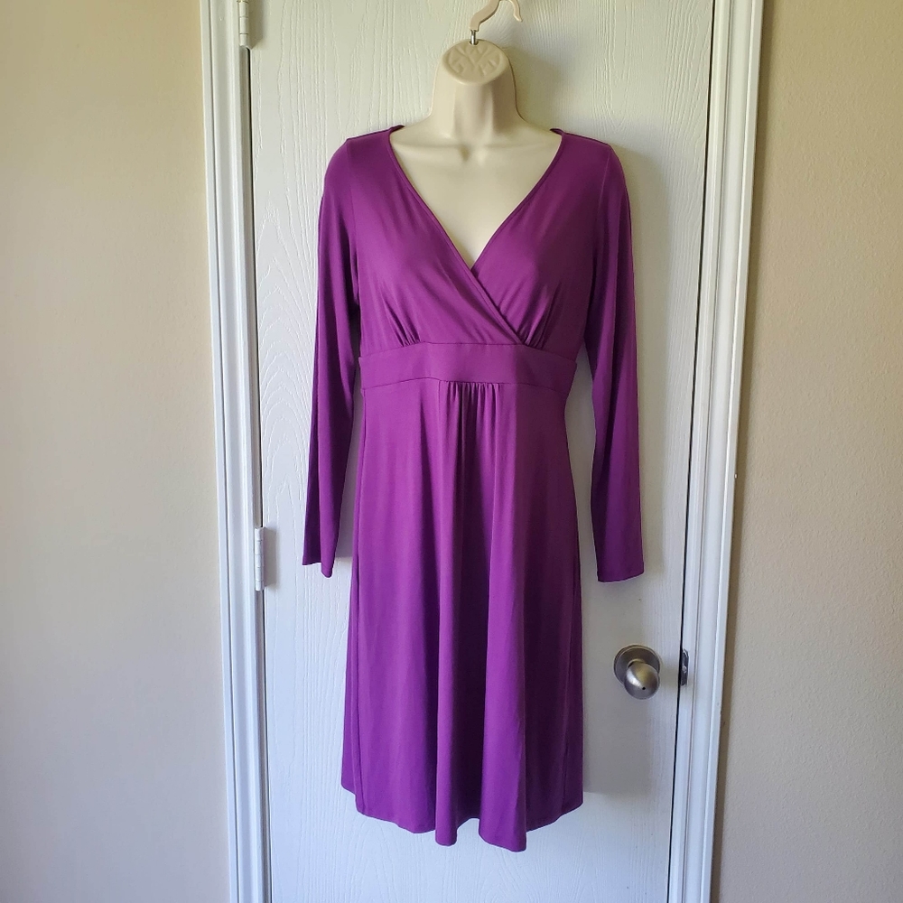 Eileen Fisher Wrap V Neck Dress